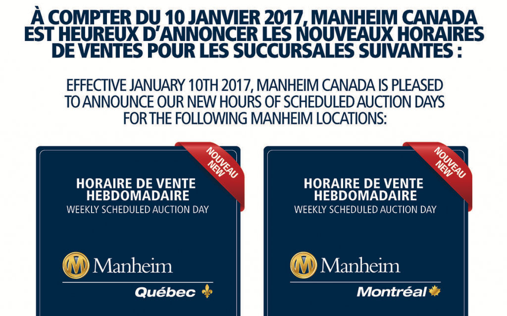 Manheim Montréal et Québec