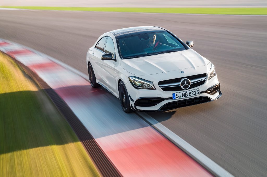 2017-Mercedes-AMG-CLA45-front-end-in-motion-02