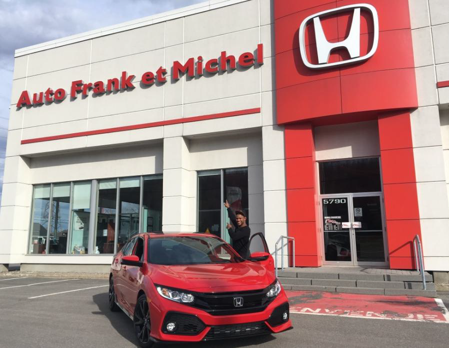 Auto Frank et Michel donne une Honda Civic à l’athlète Alex Garcia