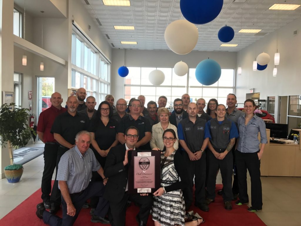 Dalton Ford reçoit la distinction Club Diamant