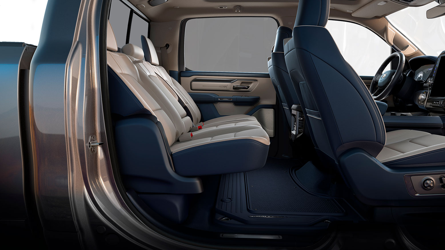 2019 Ram 1500 – Eight-degrees of Rear Seat Slide Recline ... 2019 Ram 1500 – Eight-degrees of Rear Seat Slide Recline ...