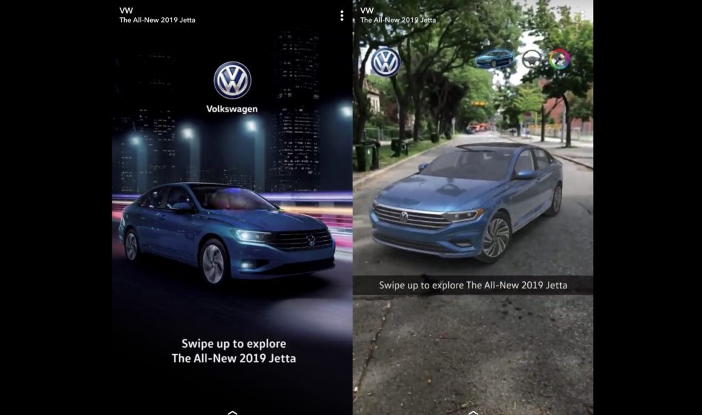 Volkwagen, la Jetta 2019 et Snapchat