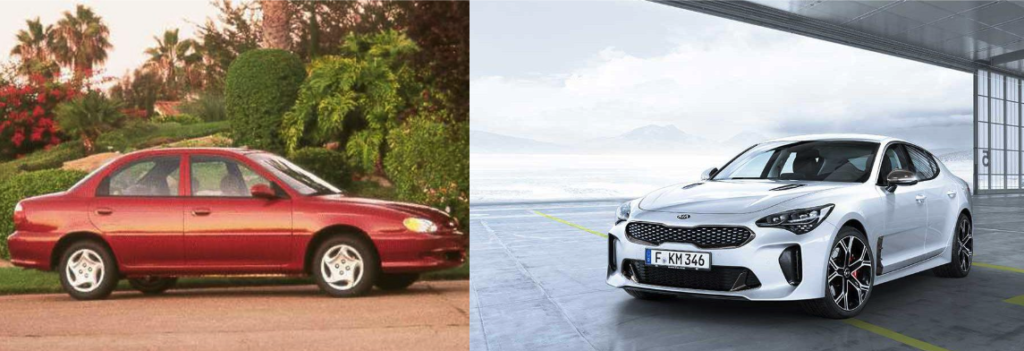 Kia Sephia 1999 VS Kia Stinger 2019