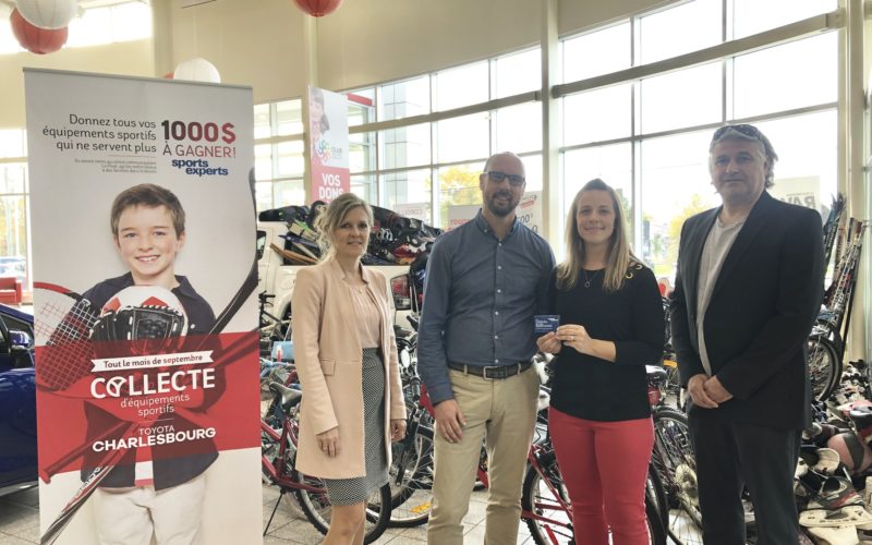 La 9e collecte d’équipements chez Charlesbourg Toyota permet de recueillir près de 600 articles de sport usagés