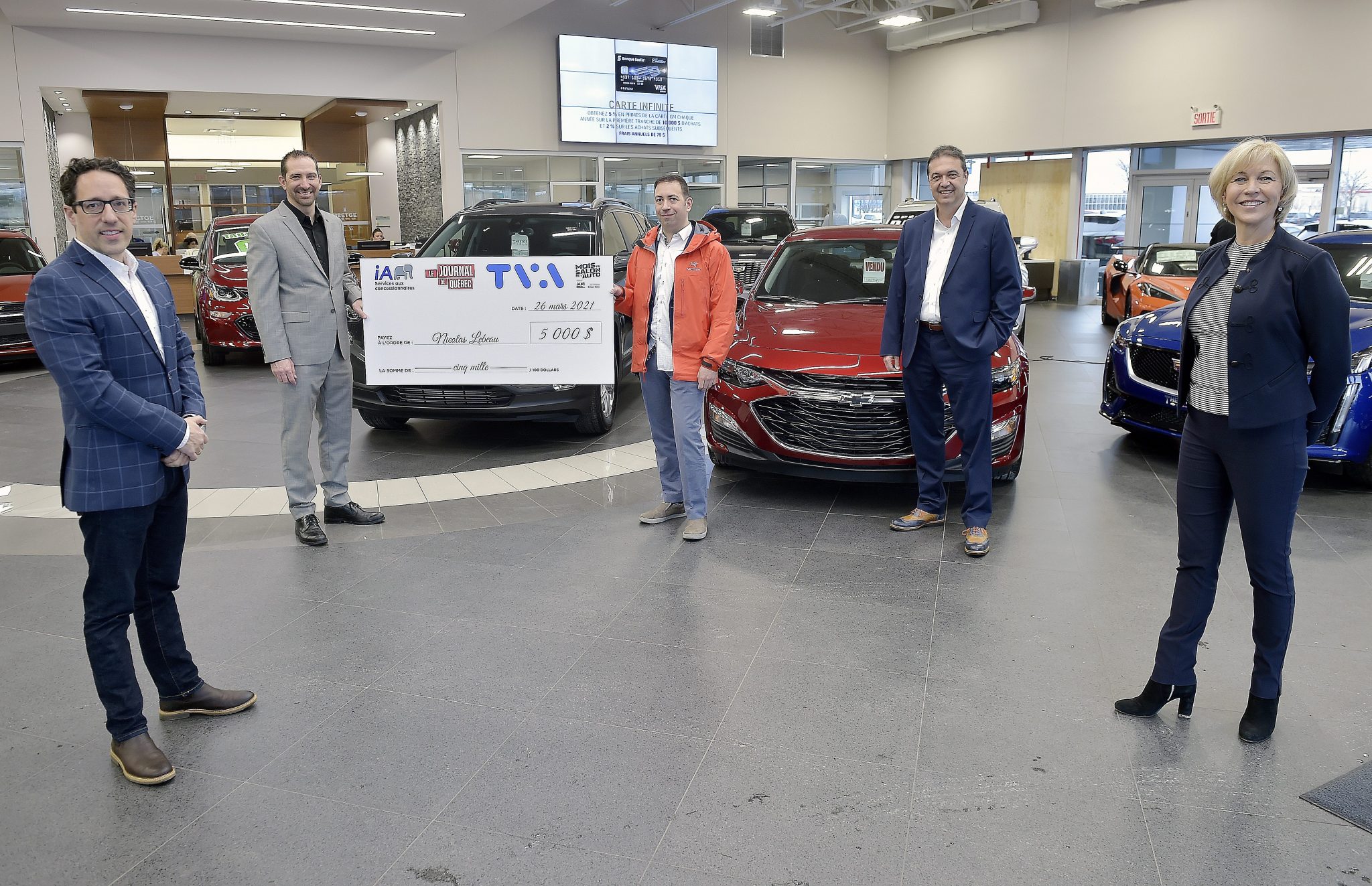 Le grand gagnant du concours du Mois du Salon de l’auto de Québec