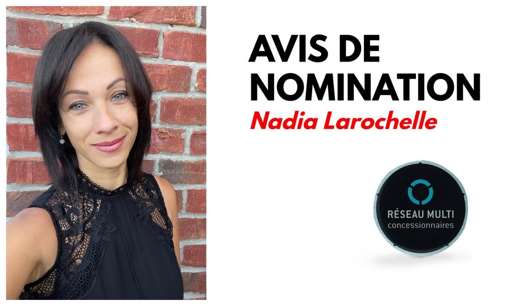Nadia Larochelle, la nouvelle recrue de Réseau Multiconcessionnaires