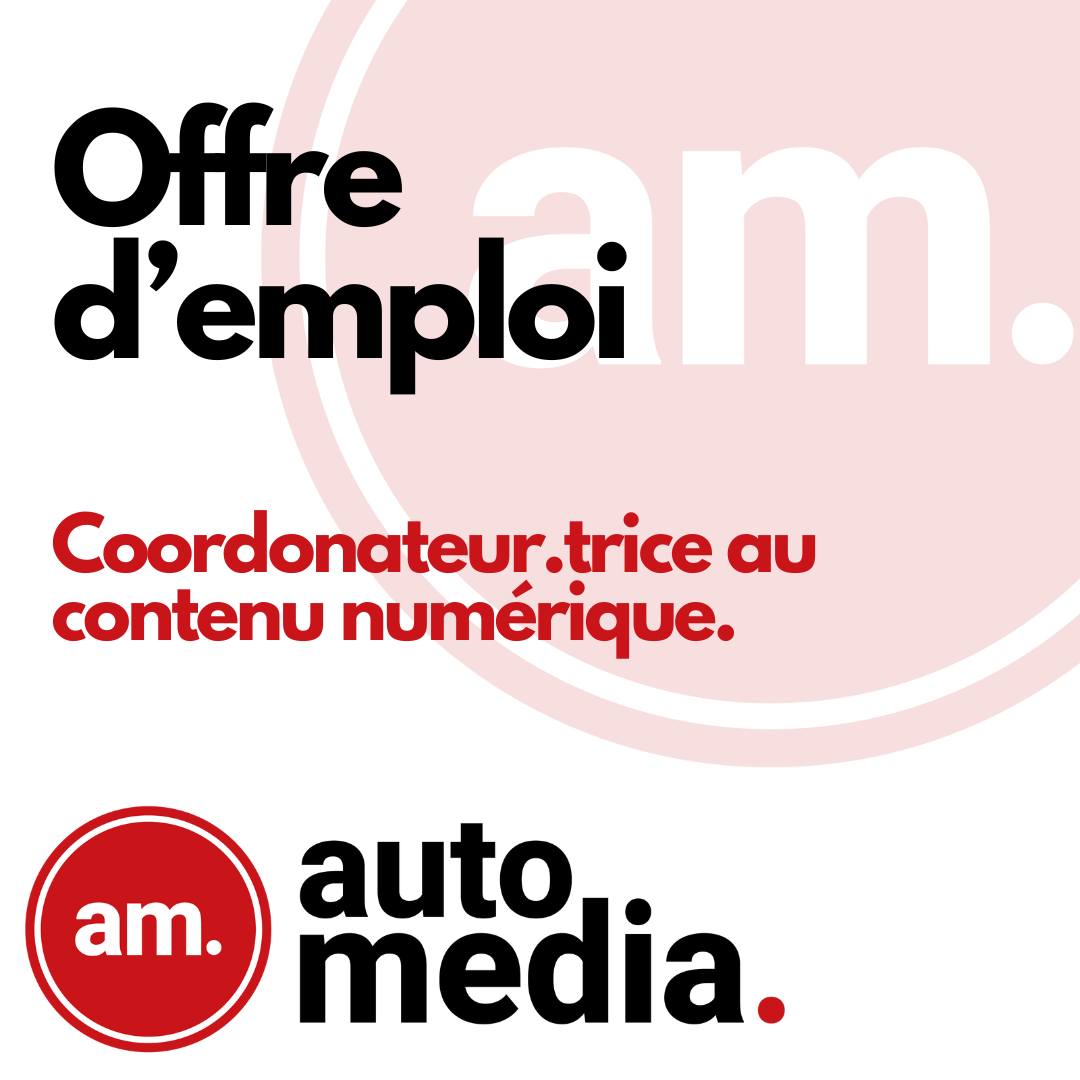 AutoMédia recrute: coordonateur.trice au contenu numérique - AutoMédia