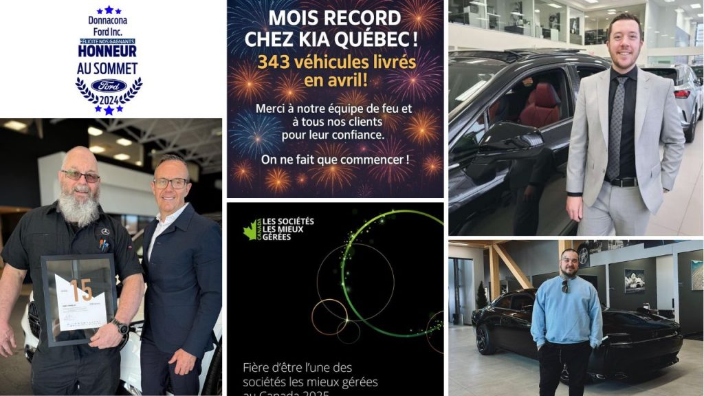 L’actualité des concessionnaires du Québec en bref – Semaine du 5 mai 2025