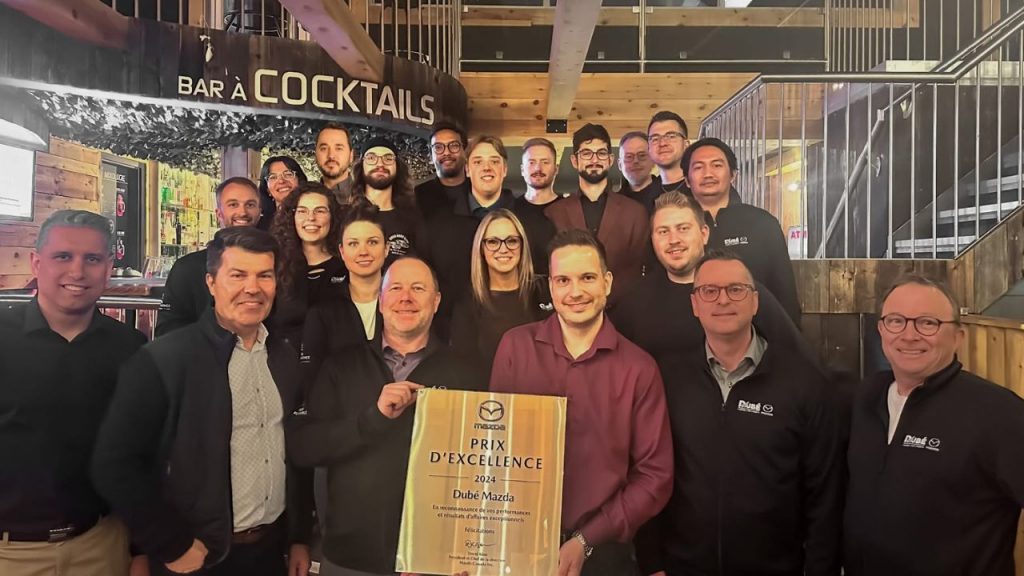 Dubé Mazda remporte le prix Excellence de Mazda Canada pour une deuxième année consécutive
