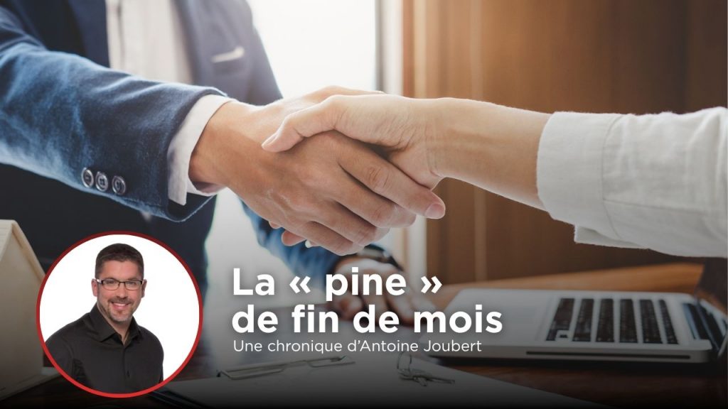 Ainsi pense Antoine : la « pine » de fin de mois