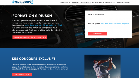 SiriusXM formation concessionnaires